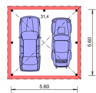 Mirror image | Floor plan of ground floor - PRÍSTREŠOK 3